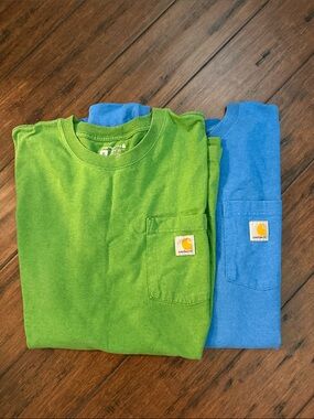 Carhartt Short-Sleeve Pocket T-Shirt - Green & Blue